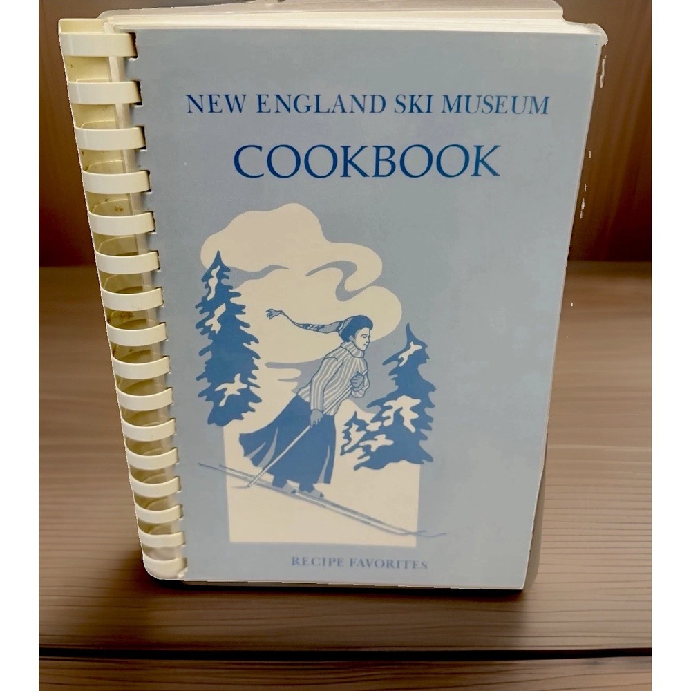 Rare Ski Cookbook Spiral Retro Recipes New England Museum Book Skiing Race Team
